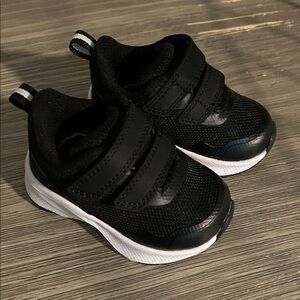 Athletic Works Black and White Velcro Sneakers Baby Size 2